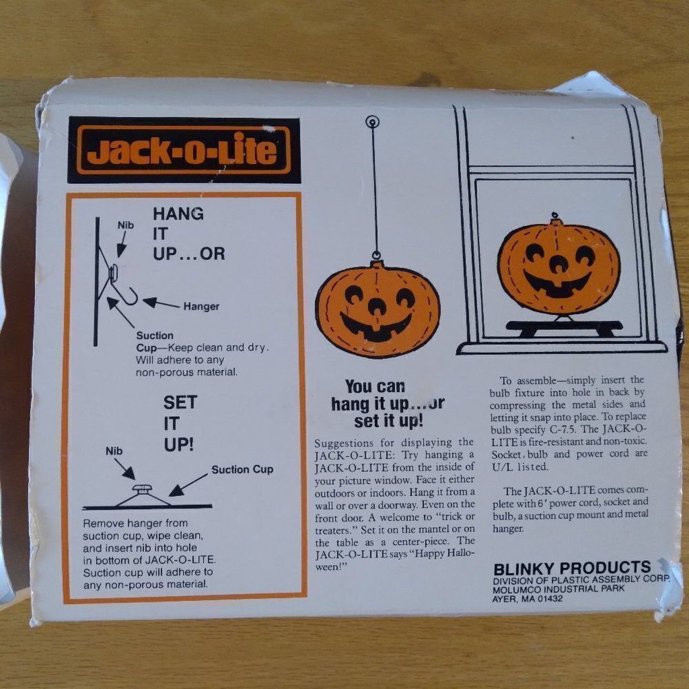 Vintage Blinky Jack-O-Lite Electric Pumpkin Halloween Decoration - Picture 2 of 4
